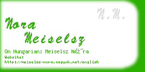 nora meiselsz business card